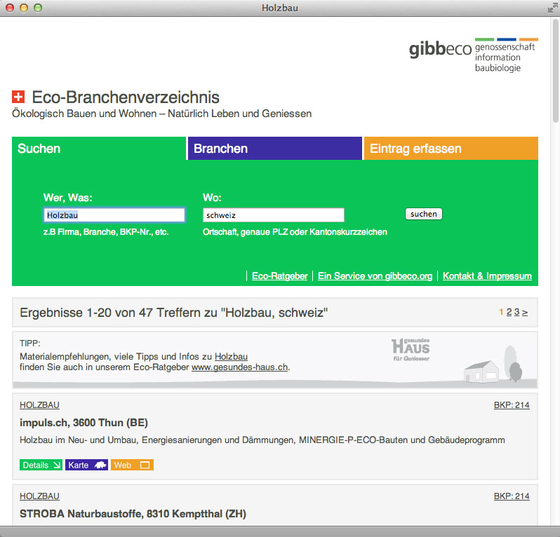 Eco Branchenverzeichnis